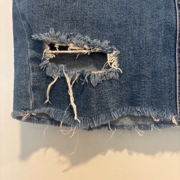 Free People Distressed Mini Denim Skirt - Picture 6 of 8
